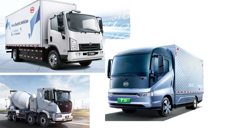 BYD presenta tres nuevos camiones 100% eléctricos en Colombia