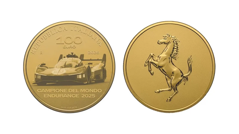 Ferrari conmemora su legado con el lanzamiento de monedas oficiales en Italia