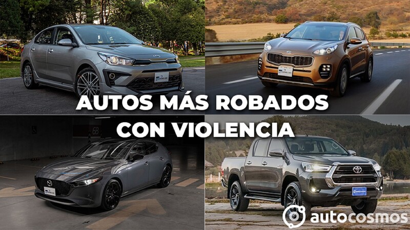 Los vehículos más robados con violencia de agosto 2020 a julio 2021 en México