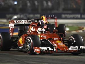 F1 GP de Singapur, Vettel y Ferrari iluminados