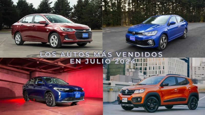 Los 10 autos más vendidos en julio 2024