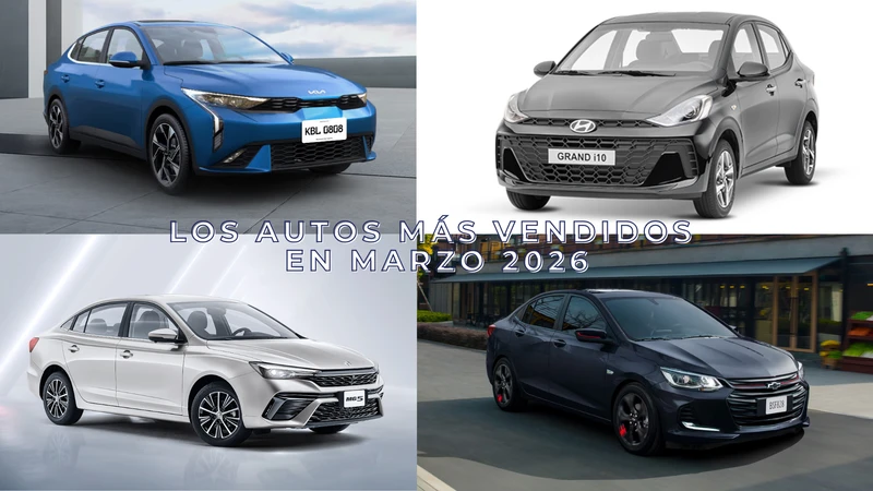 Los 10 autos más vendidos en marzo 2026