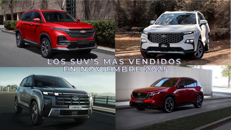 Los 10 SUVs más vendidos en noviembre 2025