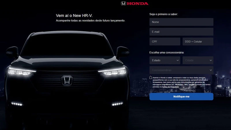 Nuevo Honda HR-V ya tiene su página web en Brasil