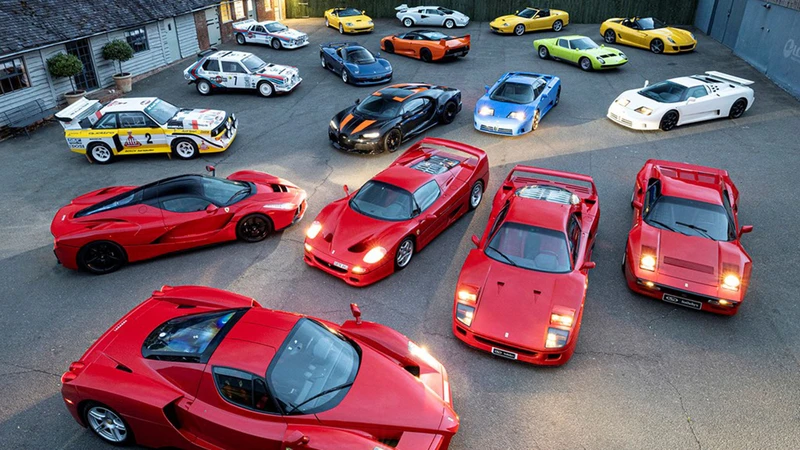 Ferrari, Lamborghini y Bugatti participaron de una subasta de 15 deportivos de ensueño