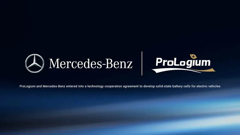 Mercedes-Benz y ProLogium firman acuerdo para pruebas conjuntas de baterías en estado sólido