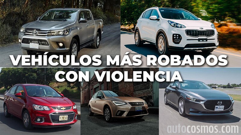 Los autos más robados con violencia de noviembre 2019 a octubre 2020 en México