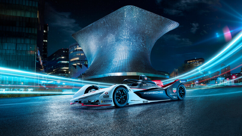 Porsche 99X Electric y Taycan Turbo S visitan el Museo Soumaya