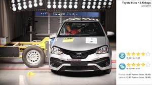 Toyota Etios recibe cuatro estrellas de LatinNCAP