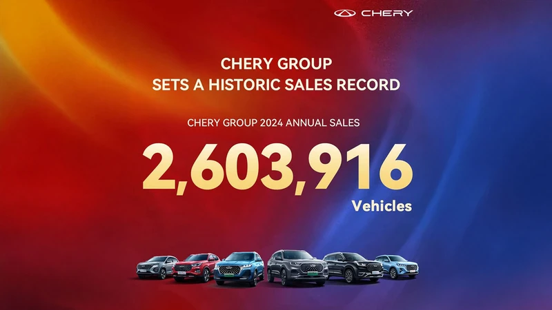 Grupo Chery logra ventas récord a nivel mundial