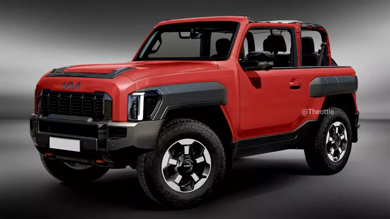 Esto pasaría si Kia transformara su Tasman en un SUV rival del Jeep Wrangler