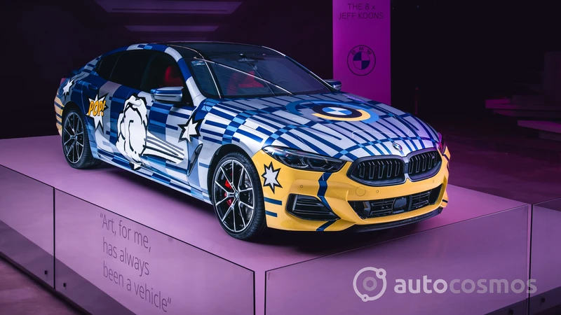 Uno de los 99 BMW Serie 8 Gran Coupé intervenidos por Jeff Koons llegó a México