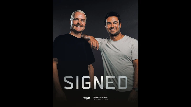 Fórmula 1: Cadillac presenta a Checo Pérez y Valtteri Bottas como sus pilotos
