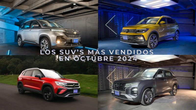 Los 10 SUVs más vendidos en octubre 2024