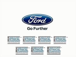 Ford: dentro de las compañías Más Éticas del Mundo 2016 según el Instituto Ethisphere