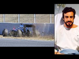 F1: Alonso accidentado e internado en el hospital