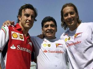 Fernando Alonso y Diego Maradona compartieron un entrenamiento en Dubai
