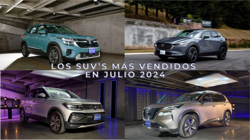 Los 10 SUVs más vendidos en julio 2024