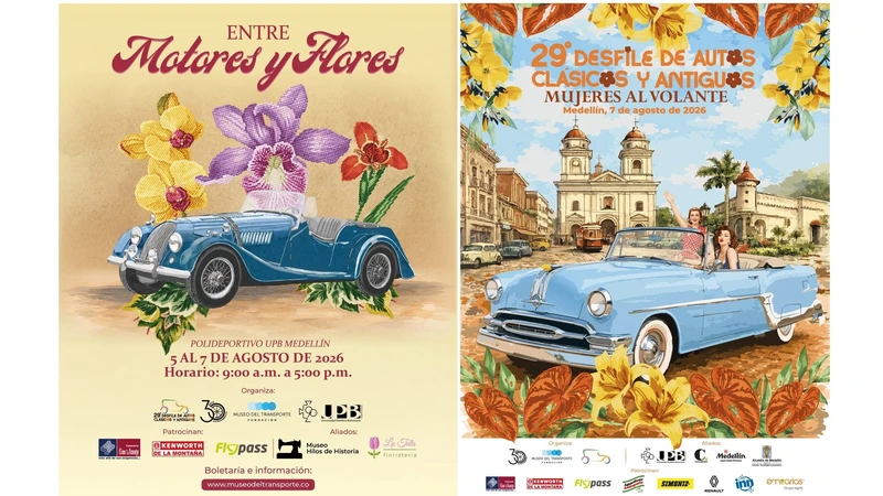Desfile de Autos Clásicos y Antiguos de Medellín 2026: recorrido, fecha y homenaje a las mujeres