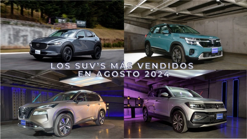 Los 10 SUVs más vendidos en agosto 2024