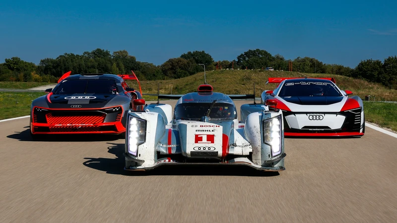 Audi Sport e-tron on track: cinco bestias eléctricas y cuatro leyendas del motorsport para domarlas