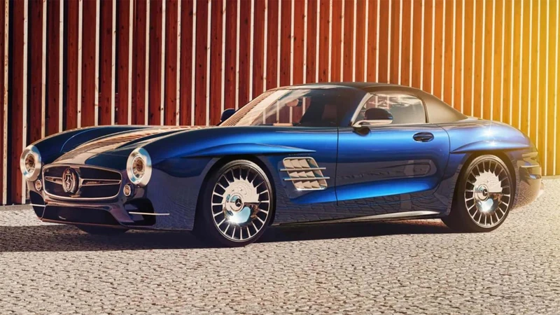 Este restomod del Mercedes-Benz 300SL quedo sin las "alas" de gaviota