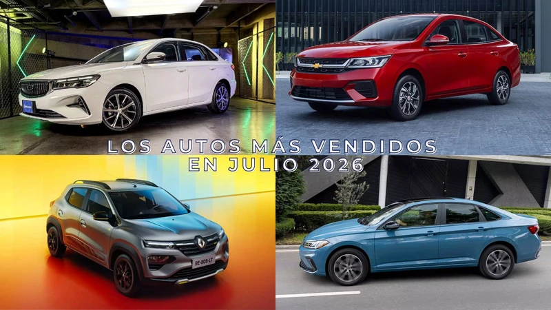 Los 10 autos más vendidos en julio 2026