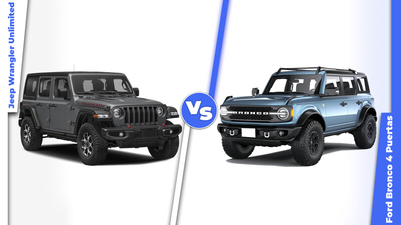 Jeep Wrangler Unlimited vs Ford Bronco ¿Cuál es el mejor todoterreno de 4  puertas?
