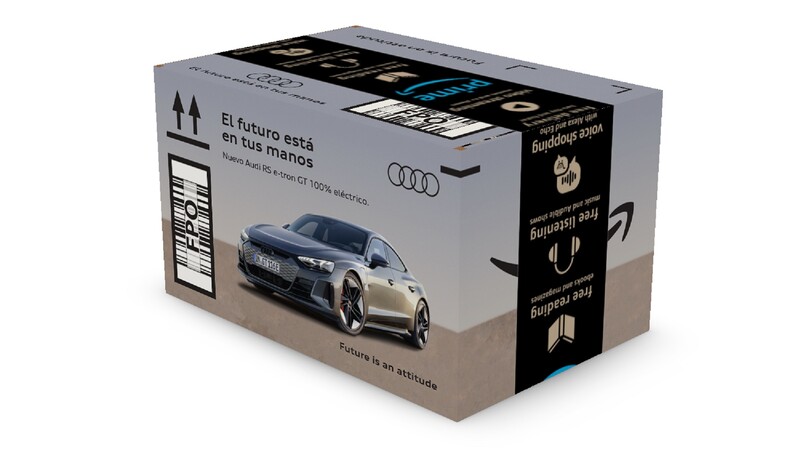 Audi Creativity Boxes, los empaques de Amazon protagonizados por el Audi RS e-tron GT