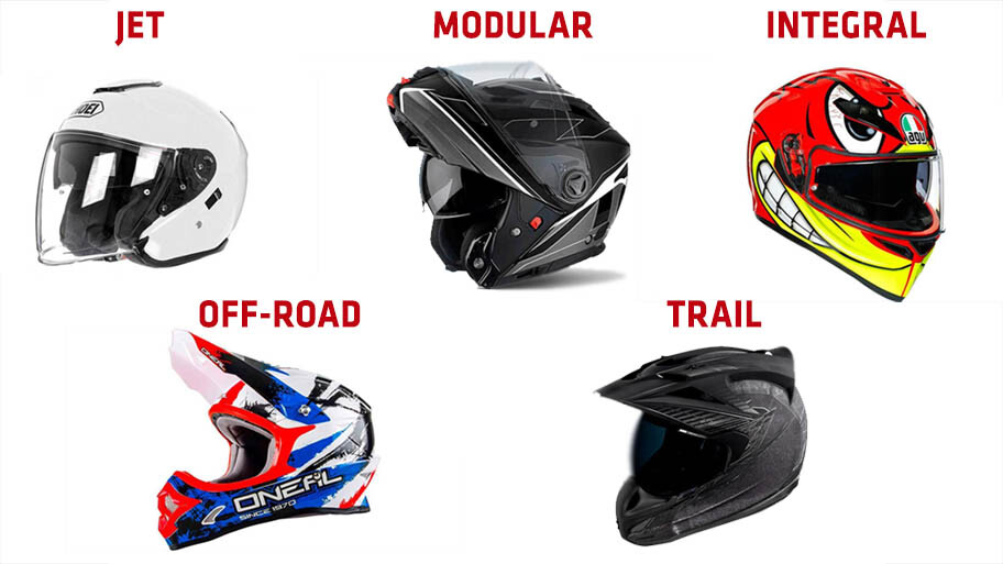 Tipos de cascos para motociclistas