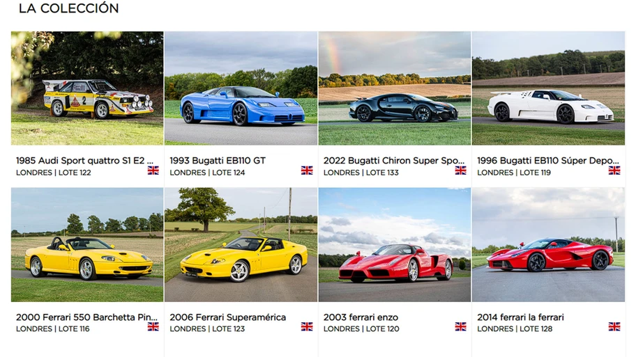 Esta increíble colección de 18 autos deportivos está en subasta