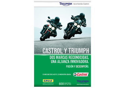 Castrol Chile firma alianza estratégica con motocicletas Triumph