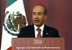 Los autos nuevos no pagarán tenencia, anuncia el Presidente Calderón