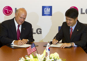 General Motors y LG firman acuerdo para desarrollar vehículos eléctricos