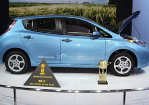 El Nissan LEAF ganó el premio "WORLD CAR OF THE YEAR 2011"
