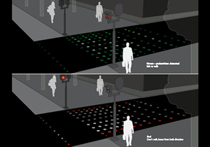 Un paso de peatones de LED's