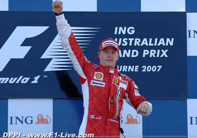 Kimi Raikkonen gana el Gran Premio de Australia