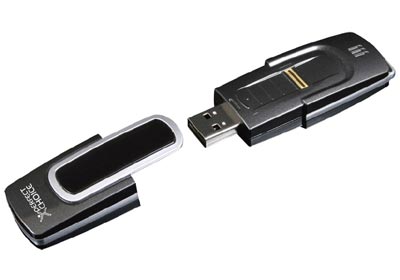 Memoria USB de 4 Gb con protección e huella digital.