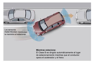 El Clase B de Mercedes-Benz se estaciona solo