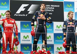 GP F-1 de España: Mark Webber volvió a festejar