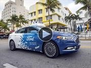 Video: Un Ford Mondeo autónomo hace de delivery en Miami