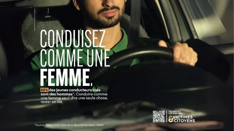 Conduce como una mujer, la campaña francesa de seguridad vial que ha generado controversia