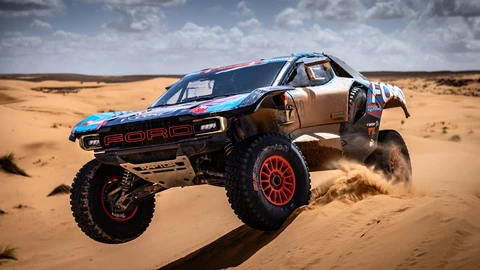 Los Sainz se divirtieron con la Ford Raptor T1+