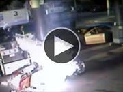 Video: arde una Harley-Davidson