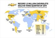 Chevrolet vende 1.2 millones vehículos a nivel mundial