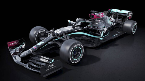 F1 2020: El monoplaza de escudería Mercedes estrena nuevo traje negro