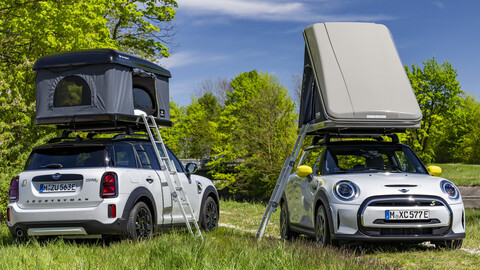 Mini Cooper SE y Countryman PHEV, campamento sustentable