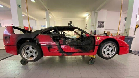 Restaurarán al Ferrari F40 quemado en Mónaco