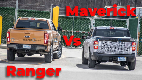 Ford Maverick Vs. Ranger: Esta foto espía muestra las diferencias de tamaño