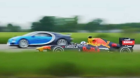Monoplaza Fórmula 1 Red Bull Vs  Bugatti Chiron: ¿Cuál es más rápido?